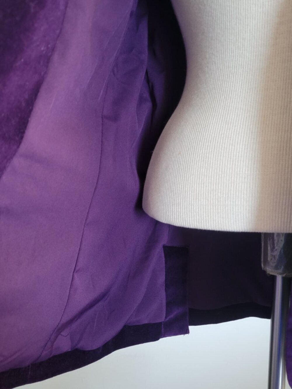 DG2 by Diane Gilman Stretch Velvet Blazer Jacket | Women's Medium | Royal Purple - Picture 8 of 16